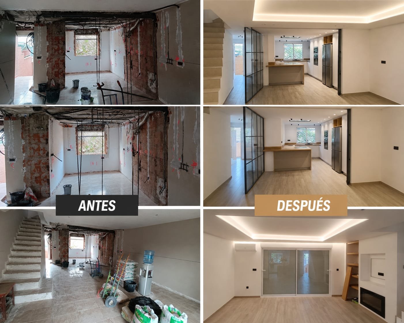 Antes y después — reforma integral vivienda Benidorm